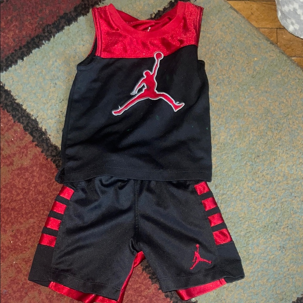 Jordan Kids Matching Set - Black and Red